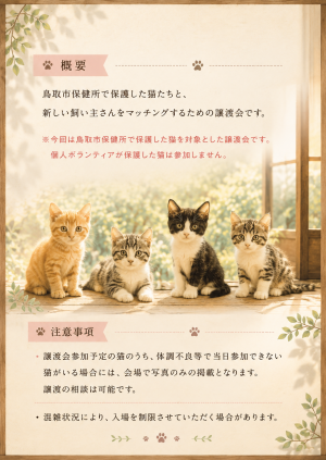 譲渡会ポスター裏