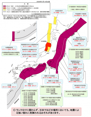 地震発生可能性の長期評価（図）