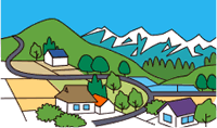 山岳地帯の画像