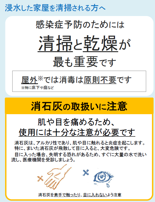 浸水した家屋を清掃される方へ
