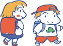 元気な小学生の画像