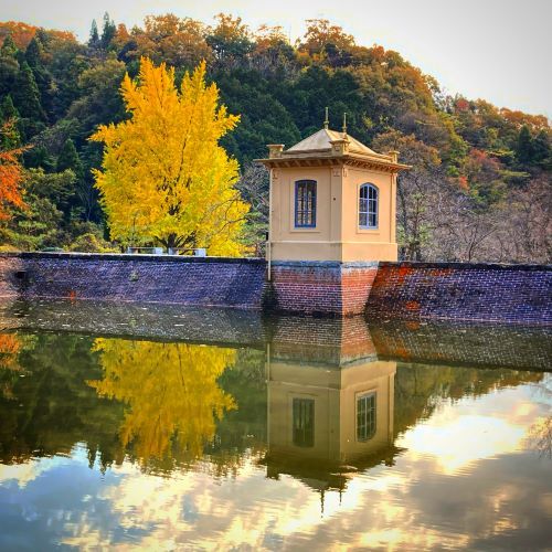 鳥取の紅葉スポット美歎(みたに)水源地の画像1