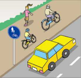 人(ひと)と自転車(じてんしゃ)の道(みち)