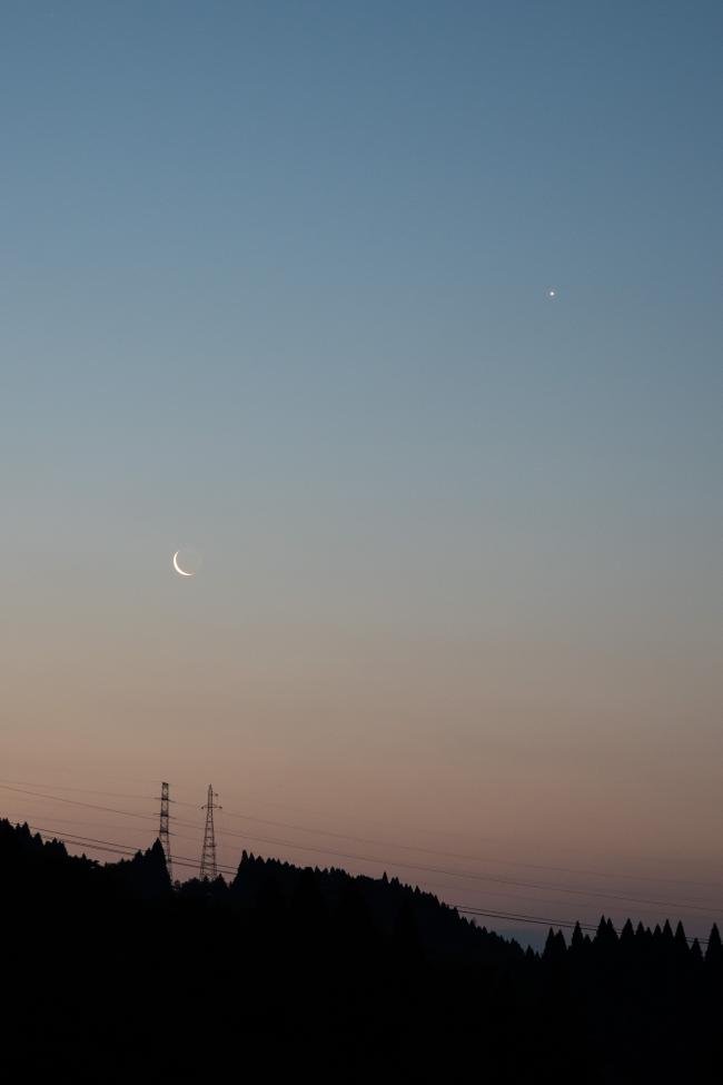 月と金星