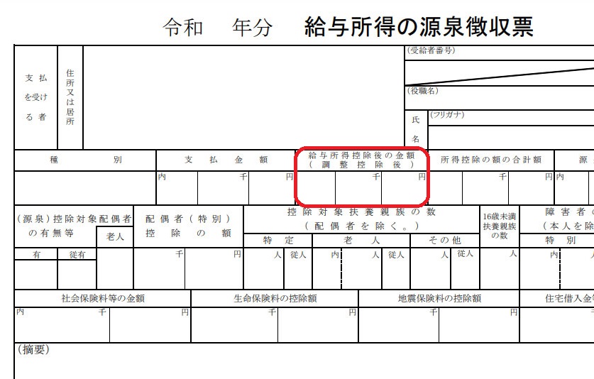 源泉徴収表見本画像