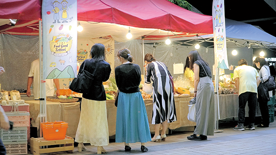 大阪府中之島にて実施したマルシェ （農産物販路拡大支援事業）